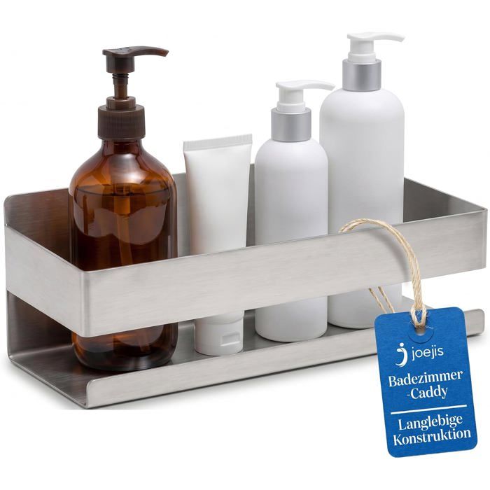 Rangement Douche Sans Percage - 3M Adhesif - Etagere Salle de Bain pour Shampoing et Gel douche - Panier Serviteur Douche