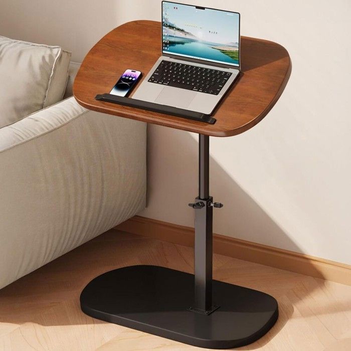 Table d’appoint Hauteur réglable 360 ° pivotant Bout de Canapé Table à Café pour Salon Chambre Couloir Table Basse 40×30×45cm