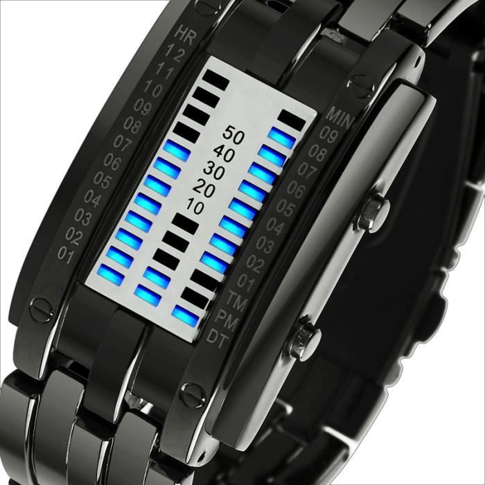Montre Bracelet Homme ATLAS Digitale Noire - Occasion Très Bon état, Vintage, Quartz