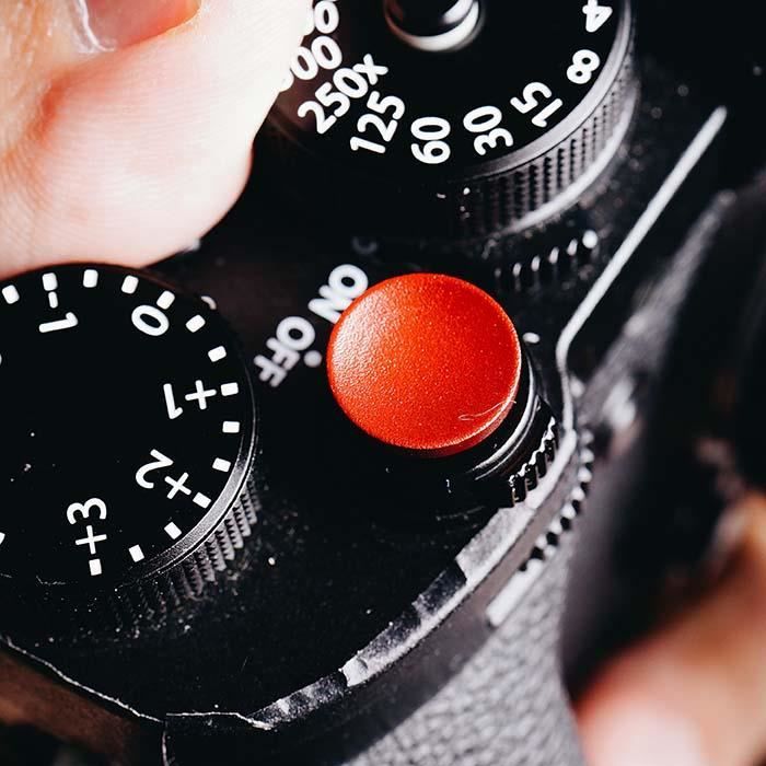 Lot De 9 Boutons Déclencheurs Concaves En Alliage D'aluminium - Compatible Fujifilm X100VI, XT5, Leica Q3/M | Couleurs Rouge, Noir, Argent - 12