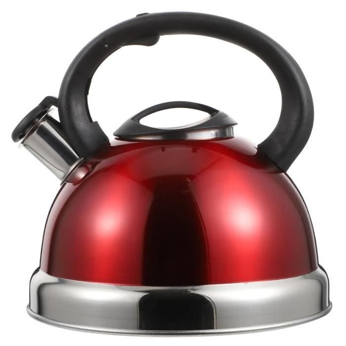 Rouge - Bouilloire à eau électrique en acier inoxydable 3L, théière de  grande capacité pour cuisinière à gaz - Cdiscount Electroménager