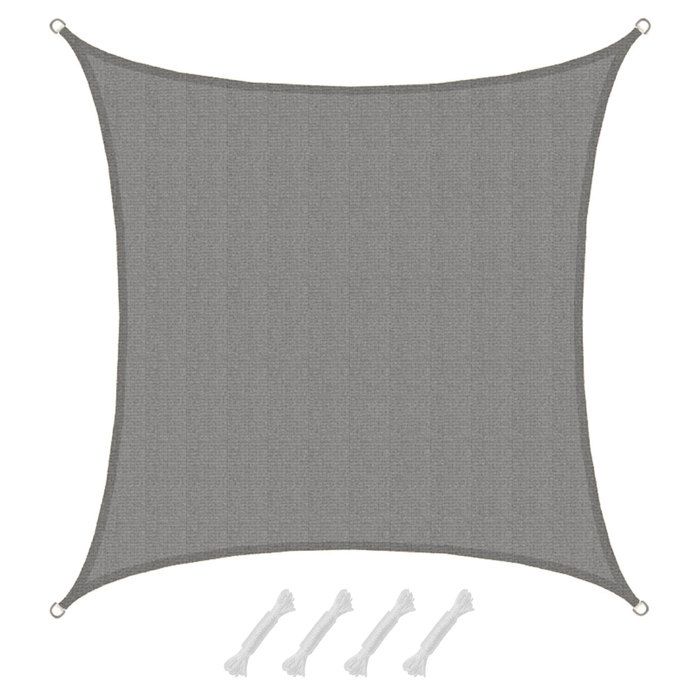 Voile D'Ombre Triangulaire 7x7x7m – Protection UV 98% & Imperméable | Pour Terrasse, Pergola, Piscine | Kit De Fixation Inclus