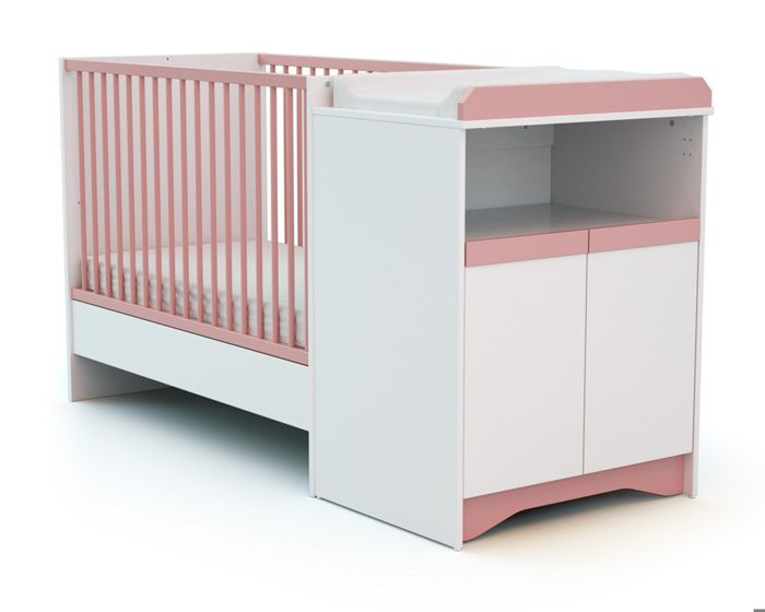 At4 Cotillon Lit Combine Evolutif Rose Achat Vente Lit Bebe 3294456110322 Cdiscount