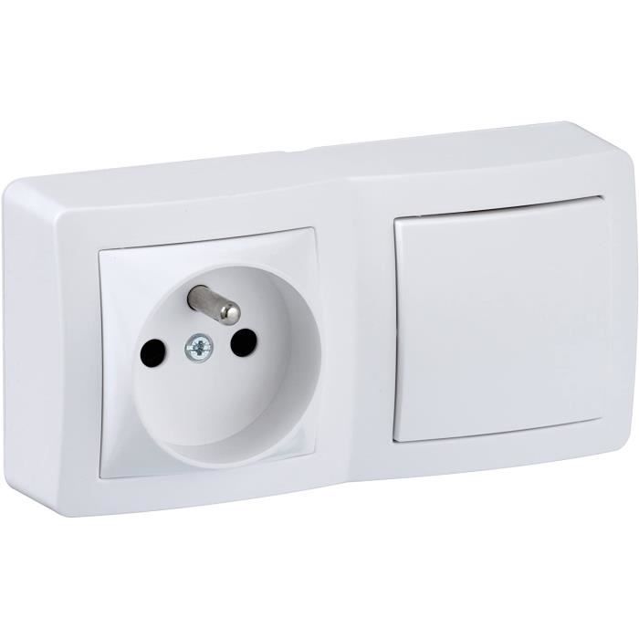 ARNOULD 1001 prise 2 pôles + terre coloris brun / beige