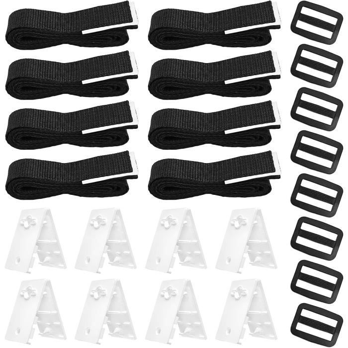 Tendeurs De Bâche Réglables - Clips De Fixation Pour Bâches, Tentes, Voiles D'ombrage - Plastique Robuste