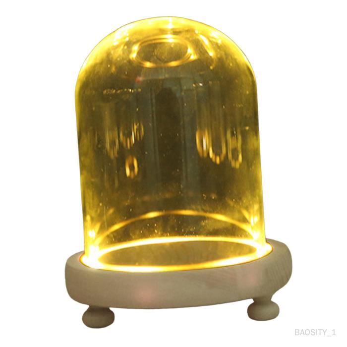 Cloche En Verre PandaHall Avec Base Liège - Dôme Display 8x14.3cm Déco Table