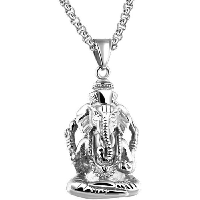 Collier Pendentif Éléphant En Argent Artisanal Du Sri Lanka - Bijou Ethnique Pour Femme - Neuf Avec Étiquettes