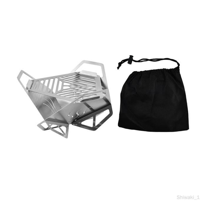Barbecue Grill Portable Pliant Charbon De Bois En Acier Inoxydable