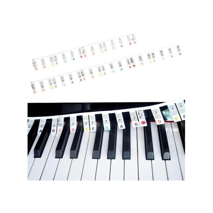 Étiquette de musique de clavier de piano amovible, 88 touches clavier de piano a