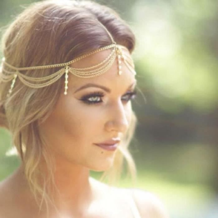 Boho Or Drapage Cristal Cheveux Manchette Arabe Mariee Cheveux Accessoires Mariage Chaine Casque Bijoux Elegant De Mariage Coiffures Achat Vente Barrette Chouchou Boho Or Drapage Cristal Che Cdiscount