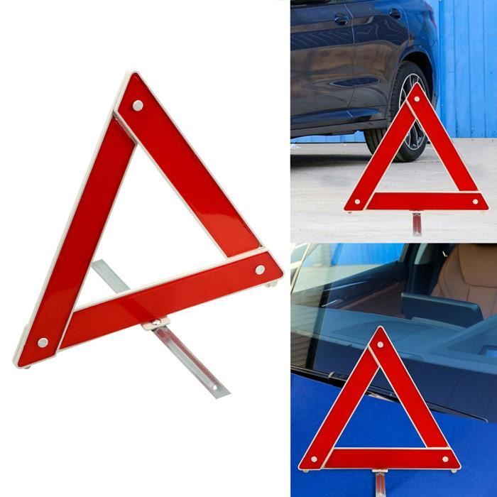 Triangle d'avertissement de voiture Triangle d'avertissement d'urgence  Panneau de signalisation réfléchissant d'arrêt d'urgence - Cdiscount Auto