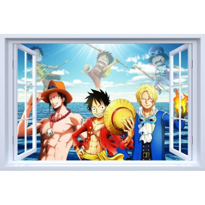 Sticker Decoration Murale Salon Chambre Enfants 20 Ans One Piece Luffy Grandir 3 Achat Vente Stickers Cdiscount
