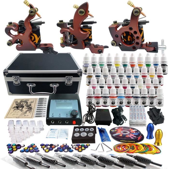 Solong Tattoo TK351 Kit de Tatouage Complète 3 Machine à Tatouer