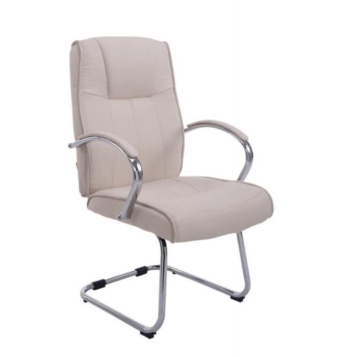Fauteuil De Bureau Sans Roulette En Tissu Creme Bur10120 Achat Vente Chaise De Bureau Beige Soldes Sur Cdiscount Des Le 20 Janvier Cdiscount