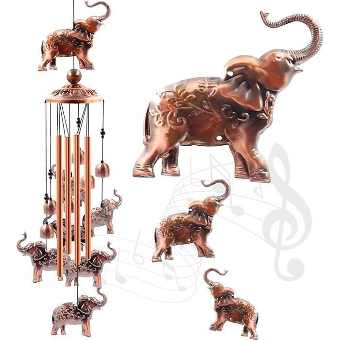 Lin's Wood Statuette Éléphants En Porcelaine Céramique – Duo Mâle & Femelle + Bébé, Décoration Artisanale Élégante, Symbole De Sagesse & Protection