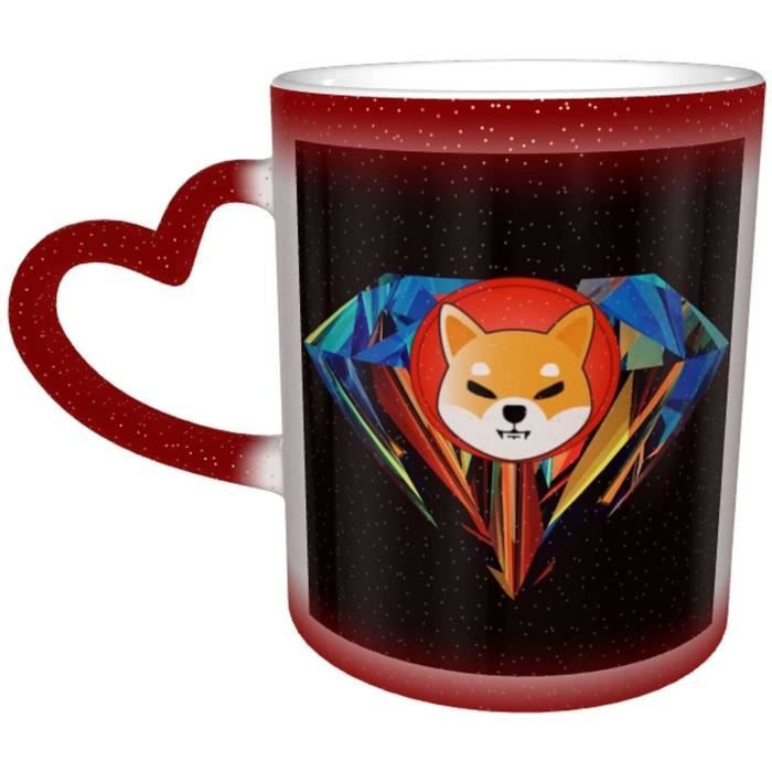 Tasse à Café En Céramique Shiba Inu Mignonne 3D Avec Couvercle Et Cuillère, Tasse De Chien De Dessin Animé Pour Boissons Chaudes | FR