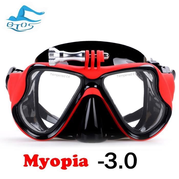 Masque de plongée pour myopie 1.5 – 9.0, avec monture gopro, lentilles de myopie  myopie, lunettes de lecture à courte [577DB67] - Cdiscount Sport