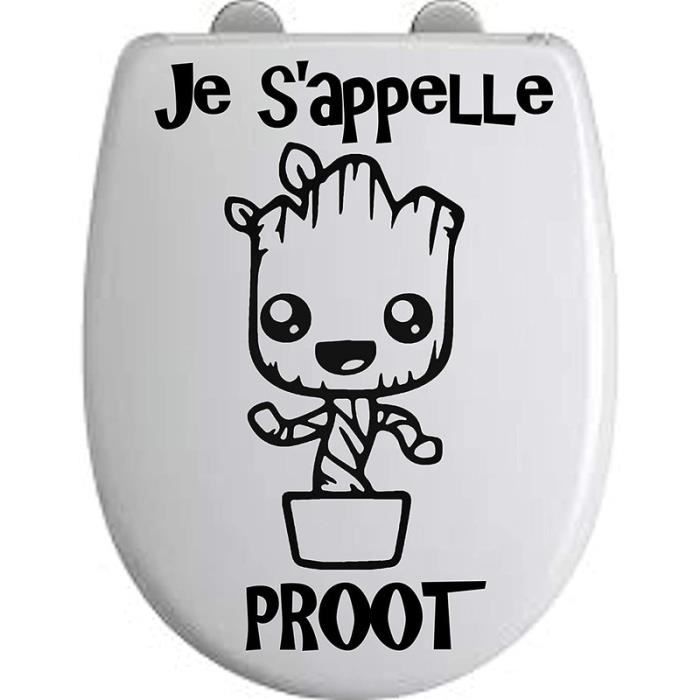 Sticker Fun Abattant WC JE S APPELLE PROOT 2 Cdiscount Bricolage
