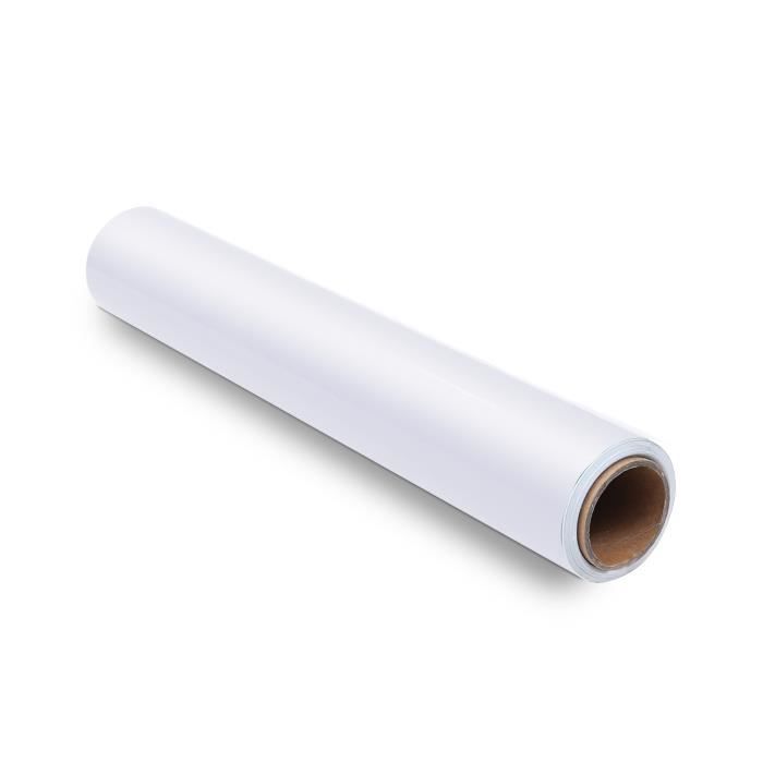Vinyle Blanc Adhesif - Rouleau 30 cm x 3 m Papier Vinyle Autocollant pour  le Bricolage, les Loisirs Créatifs, le Scrapbook - Cdiscount Bricolage