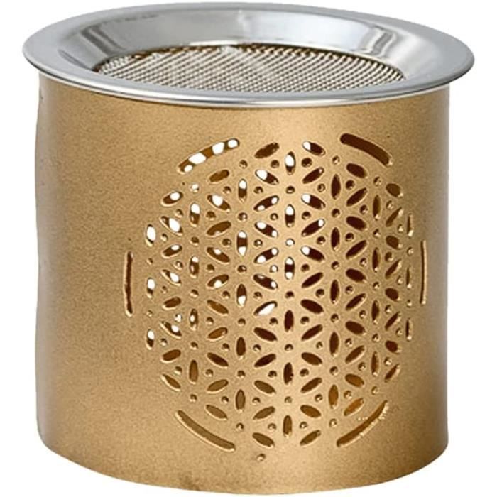 Porte-encens Brûle Encens En Grès - Design Fleur De Vie - Marque Phoenix Import - Neuf Avec étiquettes