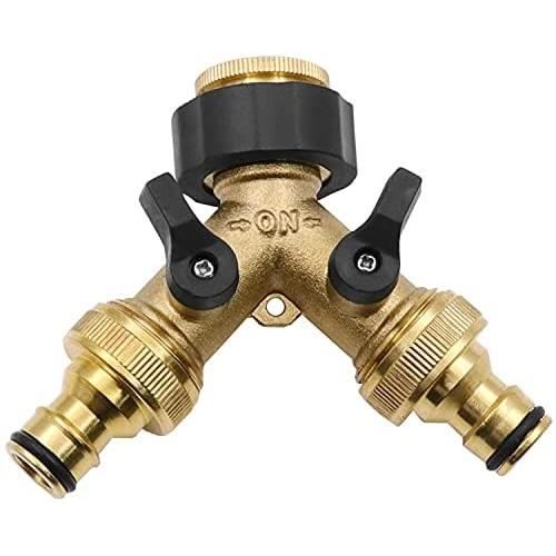 TOCYORIC 2-Voies Y-Distributeur pour tuyaux d'alimentation 3/4 pour Connexion de 2 Appareils 