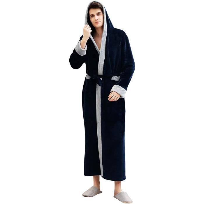Peignoir Polaire Homme Femme – Chaud, Doux, Avec Capuche Et Ceinture, Tailles S à XXL - 1