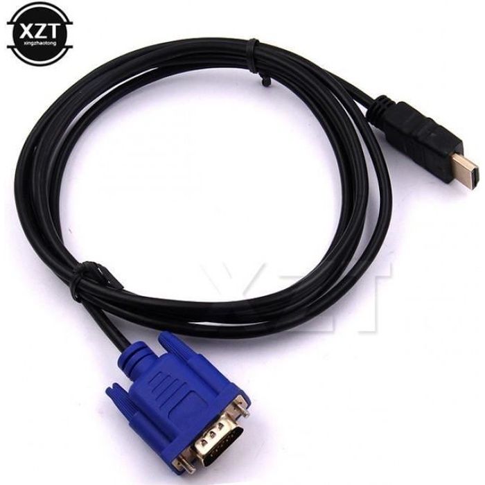 Cable Hdmi Male Vers Vga 1 8 M Pour Conversions Depuis Television Vers Ordinateur Portable Sans Alimentation Convient A Raspb Prix Pas Cher Cdiscount