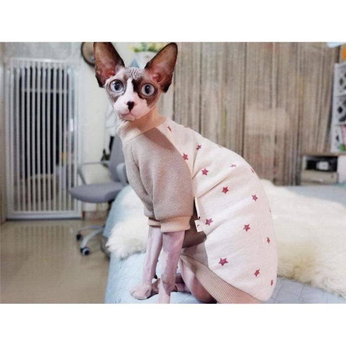 Zhihan Sphinx Sans Poils Et Sans Poils Pour Chat Maigre Veste D Ete L Kaki Cdiscount Animalerie