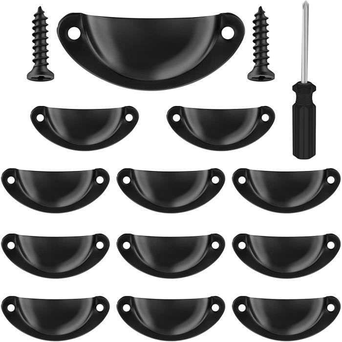 Lot De 18 Poignées De Tiroir, 30 Mm, Dorées, Pour Commode, Cuisine Et Tiroirs Armoires Noir 96224666