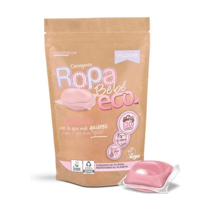 FLOPP - Lessive éco pack bébé 30 capsules