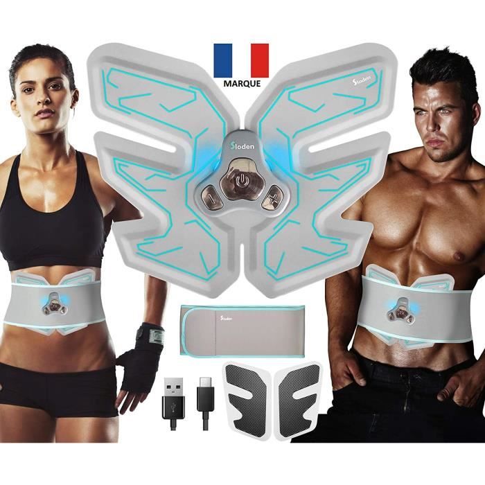 Uennm Electrostimulateur Musculaire, EMS Stimulateur Musculaire Abdominal,  Ceinture Abdominale, Entraînement Abdominal, Ceinture de Massage électrique