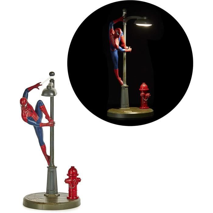 Gris Paladone Lampe Spiderman Marvel Comics Rouge Bleu PP6369MC & PP8342PS Manette de Playstation Réveil avec écran LCD rétroverse Blanc Taille unique 