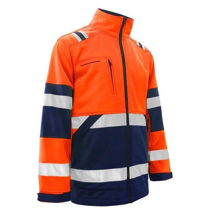 L Orange fluorescent Veste de cyclisme en polaire thermique