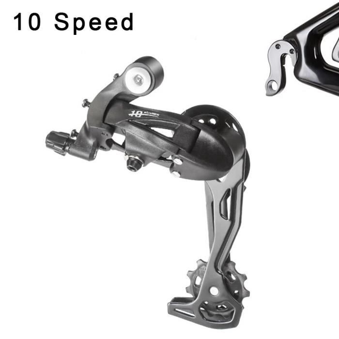 Dérailleur Arrière Vélo VTT/route - 7 à 11 Vitesses, Montage Direct, Acier Haute Qualité - 10