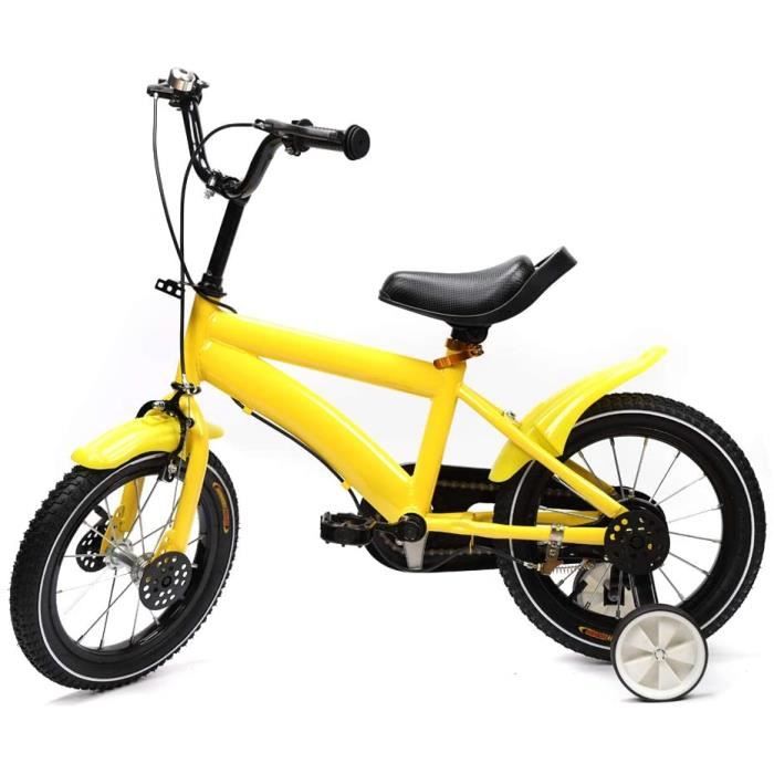 Velo Enfant Glerc Fantacy 18 Pouces - Noir, Pour 7-12 Ans Avec Stabilisateurs Et Porte-gourde
