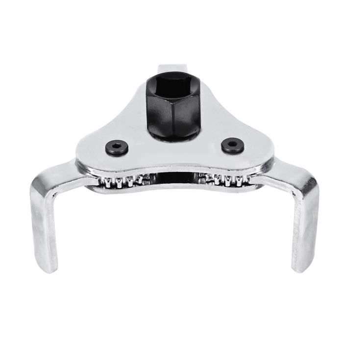 Clé à Filtre à Huile 3 Mâchoires – Universelle 53 à 108 Mm, En Alliage D’aluminium, Avec Adaptateur 1/2″ Pour Cliquet
