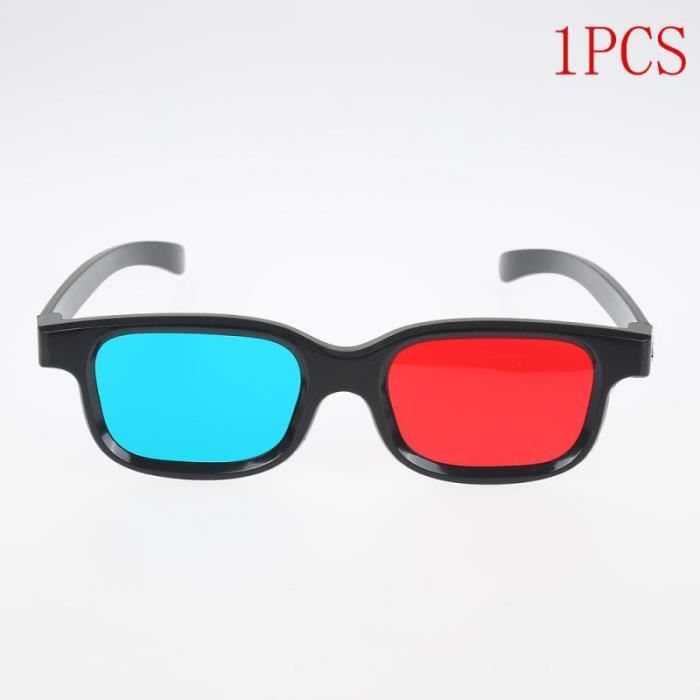 Lunettes 3D Lunettes 3D de Type universel nouvelle mode rouge bleu Cyan Anaglyph 3D en plastique pour PC 1pcs F32894 Cdiscount TV Son Photo