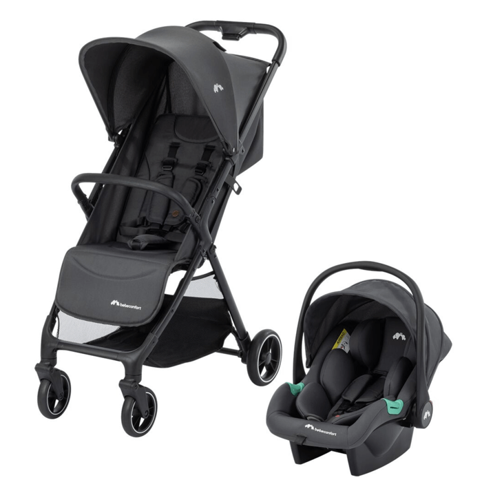 Bebeconfort Azur Duo poussette canne compacte 0-3 ans (15 kg) pliage automatique à une main panier spacieux Mineral Graphite