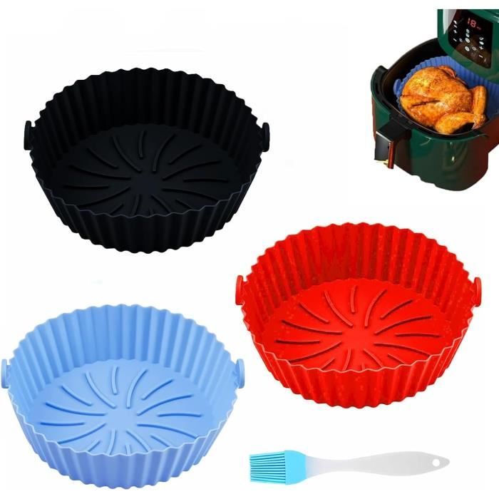 Set De 3 Accessoires Silicone Pour Friteuse Ninja CRISPi FN101EU - 2 Moules + 1 Dessous De Plat