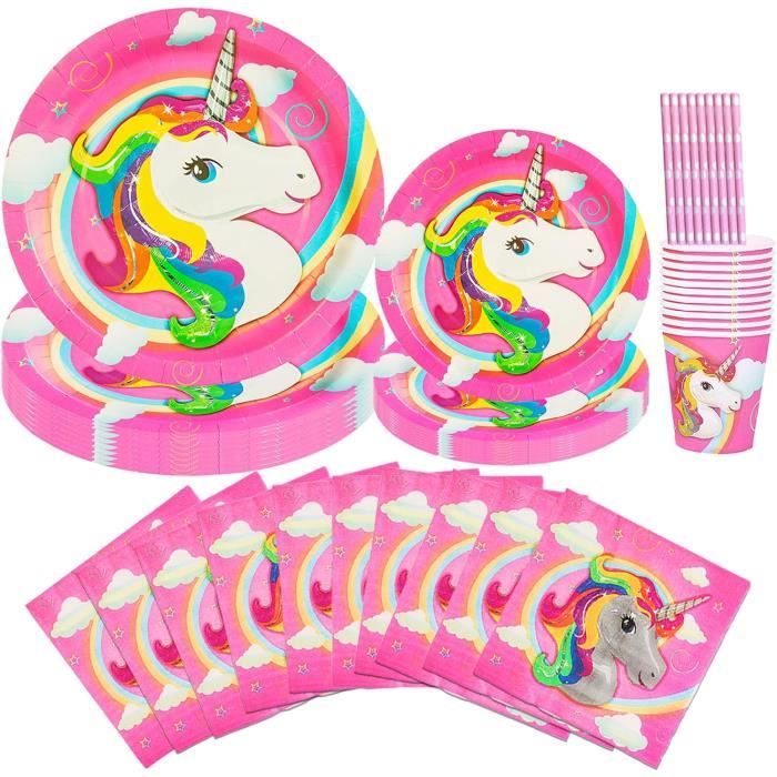 Vaisselle Fête Sirène 20 Personnes Set Décoration Anniversaire