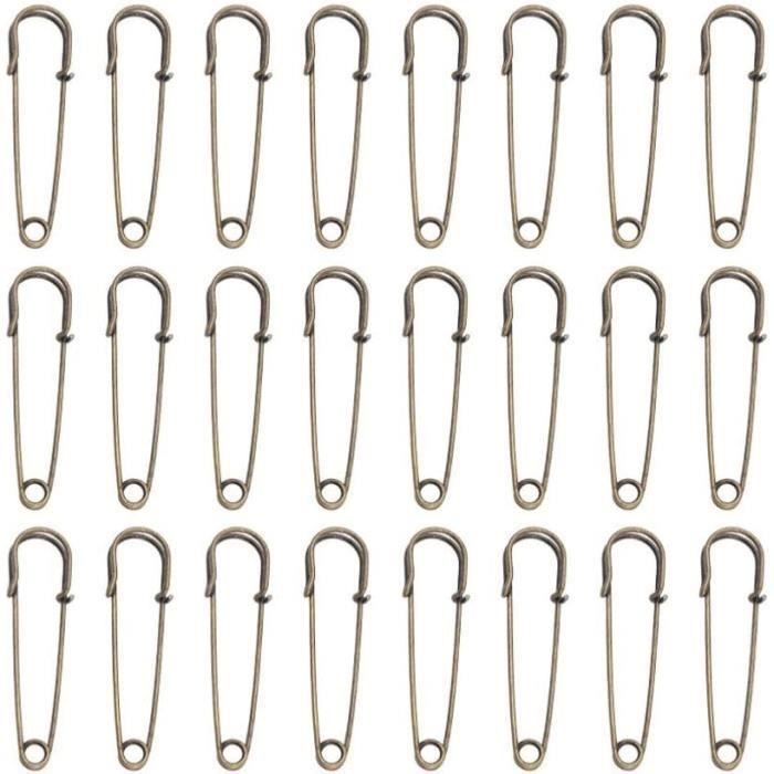 ECSiNG Lot De 200 Épingles à Nourrice Incurvées Pour Matelassage Et Couture - 27mm Et 38mm En Acier Nickelé