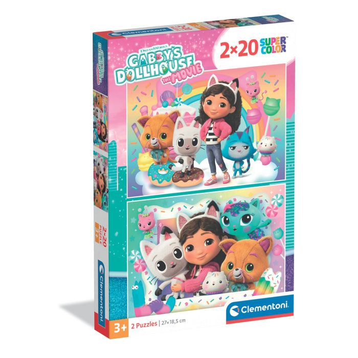 CLEMENTONI - 2x20 pièces - Gabbys Dollhouse