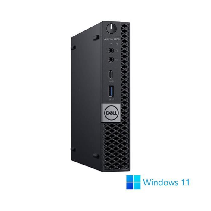 Ordinateur de bureau – Pack Dell OptiPlex 7060 Micro – 8Go – 256Go SSD – W11 + 22
