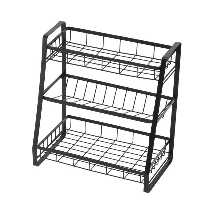 Lot De 2 Étagères à Épices Extensibles 4 Niveaux – Rangement Cuisine Métal Gain De Place