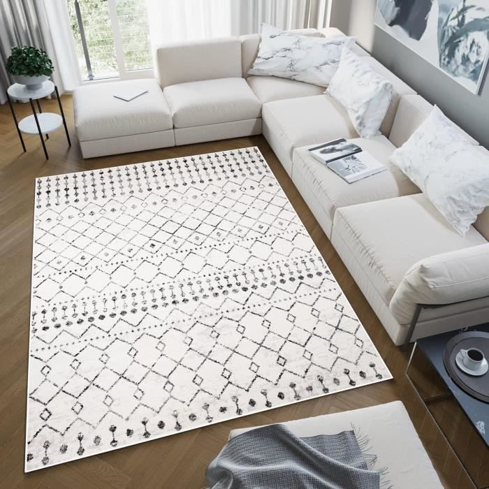 DJHWWD Tapis Sejour Room Decor Tapis Géométrique Tapis Gris Noir Tapis De Chambre Décor De Salon Modernedescente de lit Chambre Adulte 40X60CM