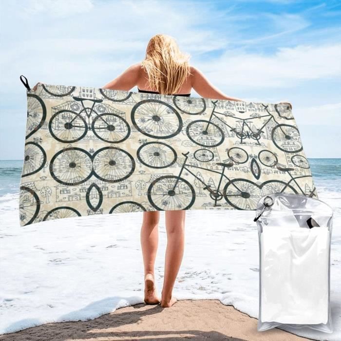 Serviette De Plage Microfibre Motif Toucans - Grande Taille, Séchage Rapide, Léger Et Sans Sable