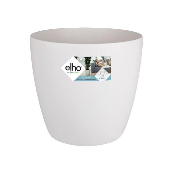 ELHO Pot De Fleurs Rond Avec Roues Loft Urban - 40 Cm - Gris Anthra