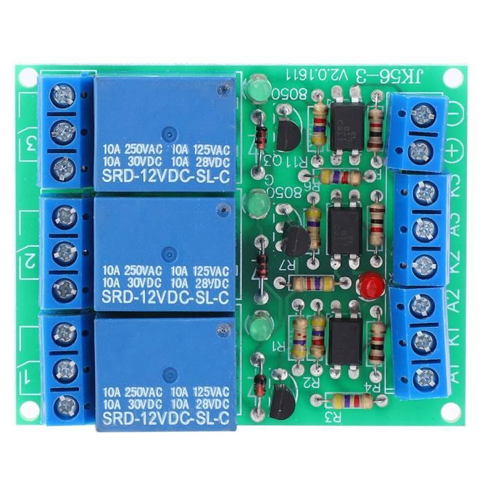 Module Relais 4 Canaux Optocoupleur 12V - Pour Domotique Arduino, Déclenchement Haut/bas, Isolé