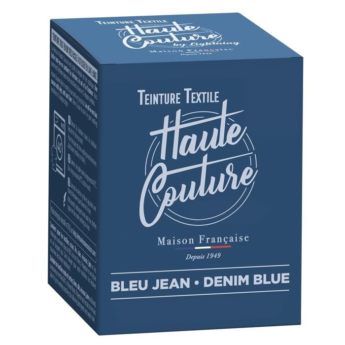 Teinture textile haute couture bleu jean 350g