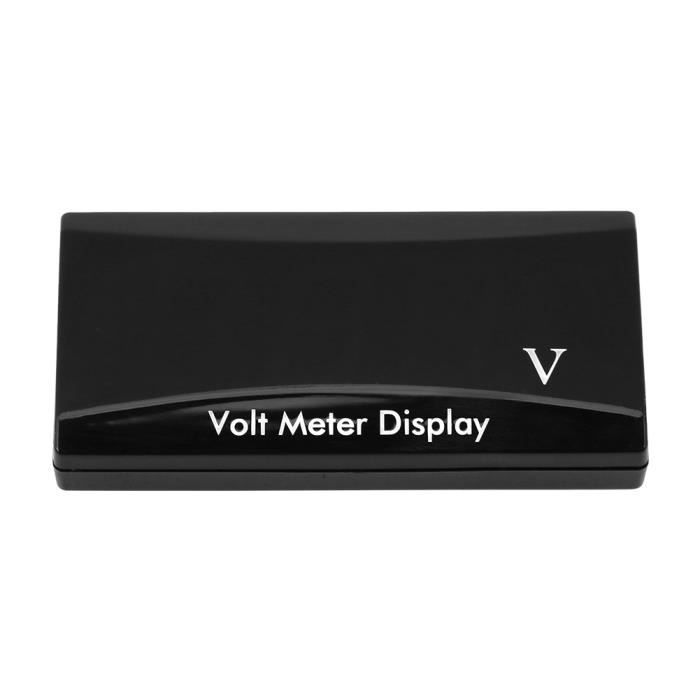 Voltmètre Thermomètre LED Auto 12V, Affichage Numérique, Universel, 58x22mm